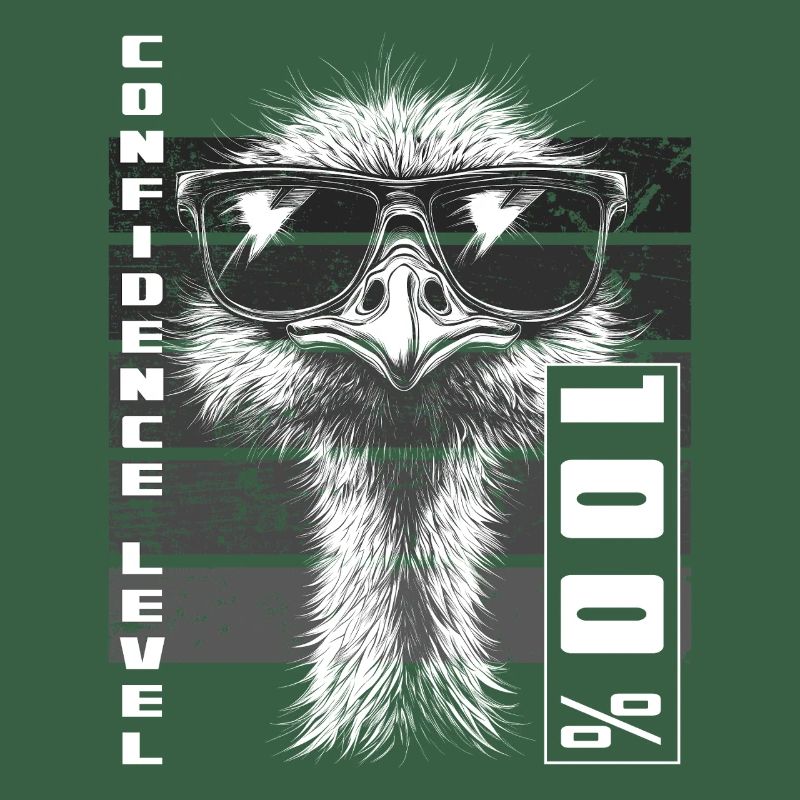 Confident Ostrich Bird Sunglasses Gift