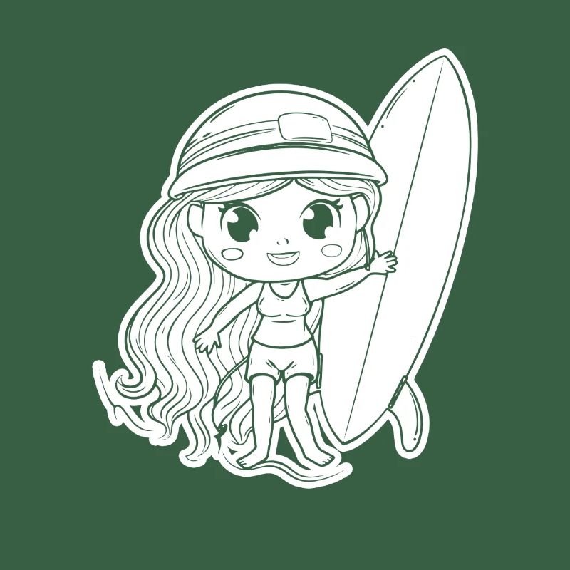 Petite surfeuse