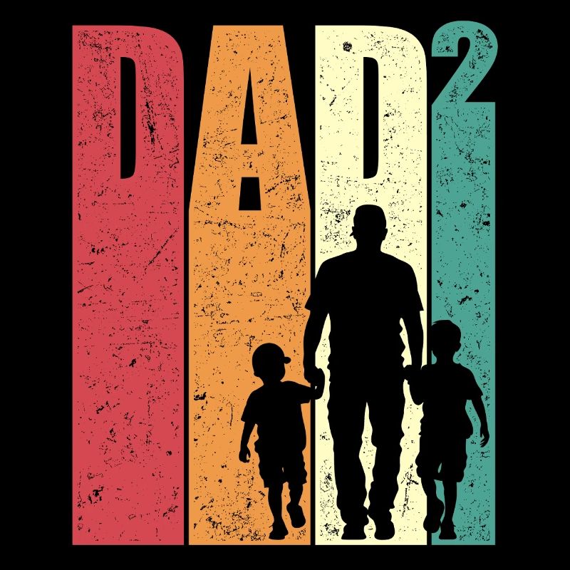 Dad High 2 Father Daughter Two Sons Dad Gift