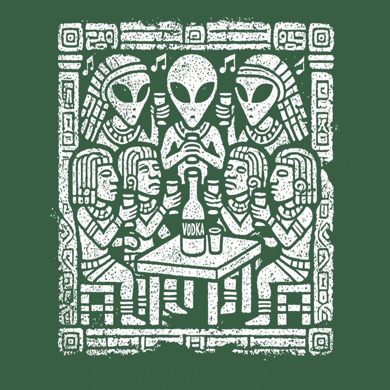 Alien Extraterrestrial Dining Scene