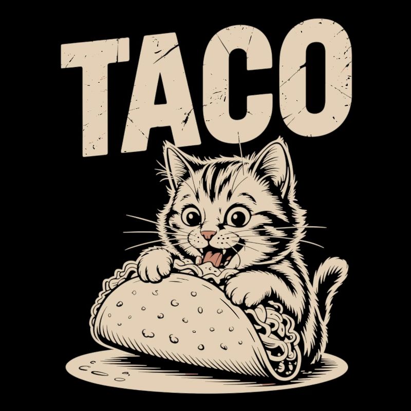 Humorous Taco Cat Print