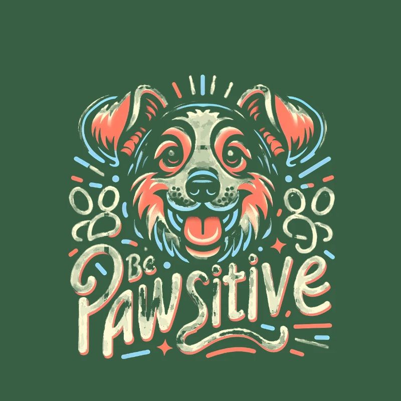 Be pawsitive cute dog