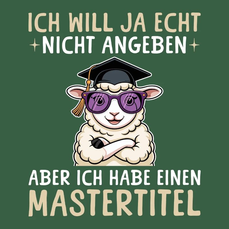 Master's degree achieved - Sheep with Master's title