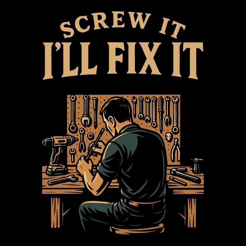 I Fix It Garage Mechanic Funny