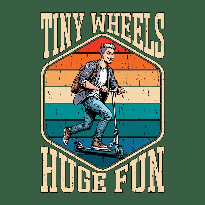 Scooter Tiny Wheels Huge Fun Motorcycle Lover