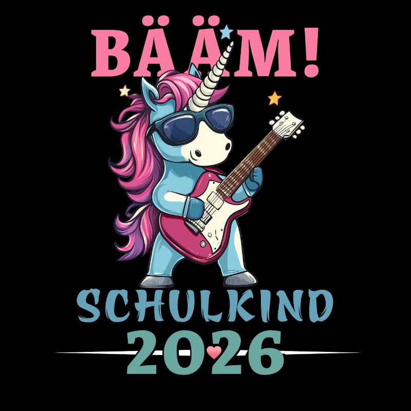 BÄÄM Schulkind 2026 Einhorn Einschulung