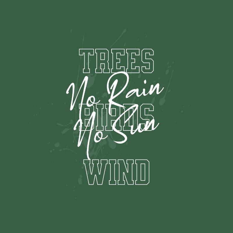 Forêt et vent Impression créative