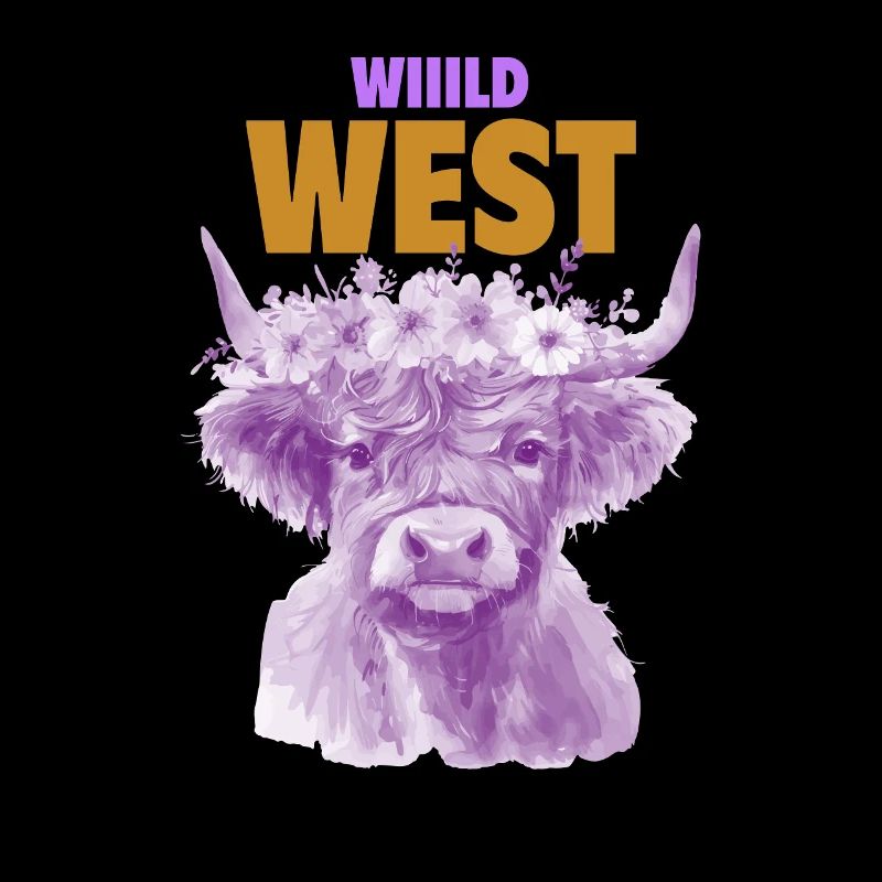 Wilder Westen Kuh Violett