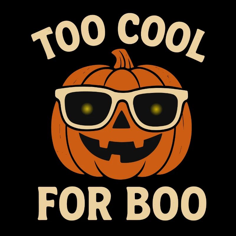 Cute Halloween pumpkin with sunglasses