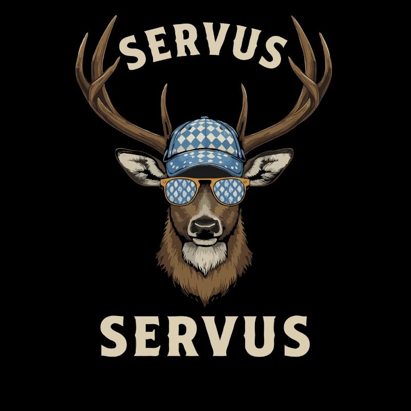 Alpen Hirsch Servus Hirschgeweih Tracht Oktober