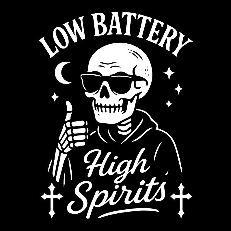 Low Battery High Spirits Halloween Costume