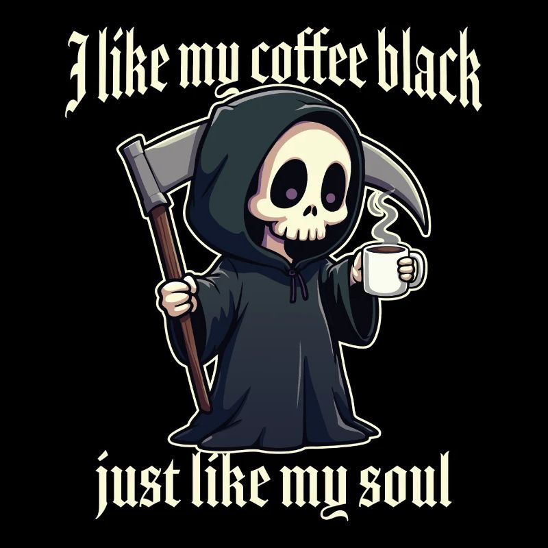 J’aime mon café noir tout comme mon âme