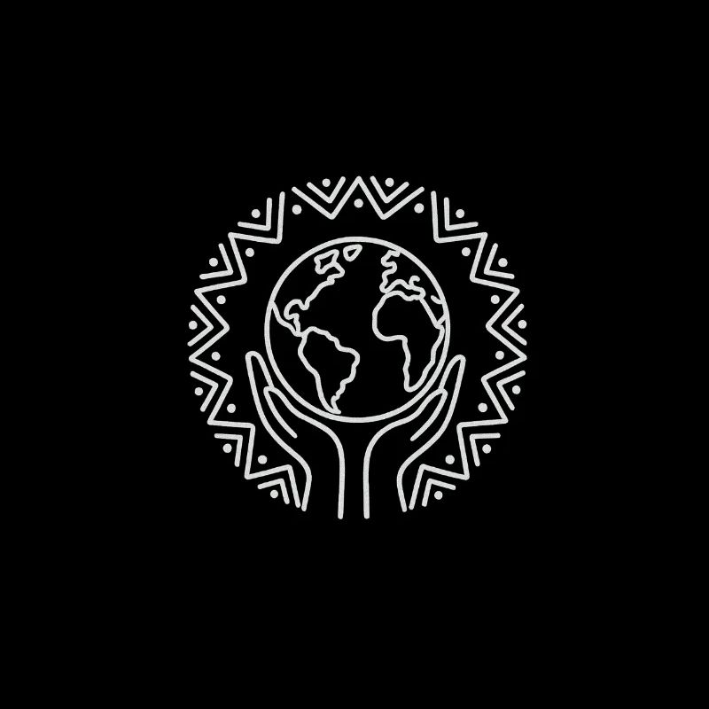The world carried by protective hands