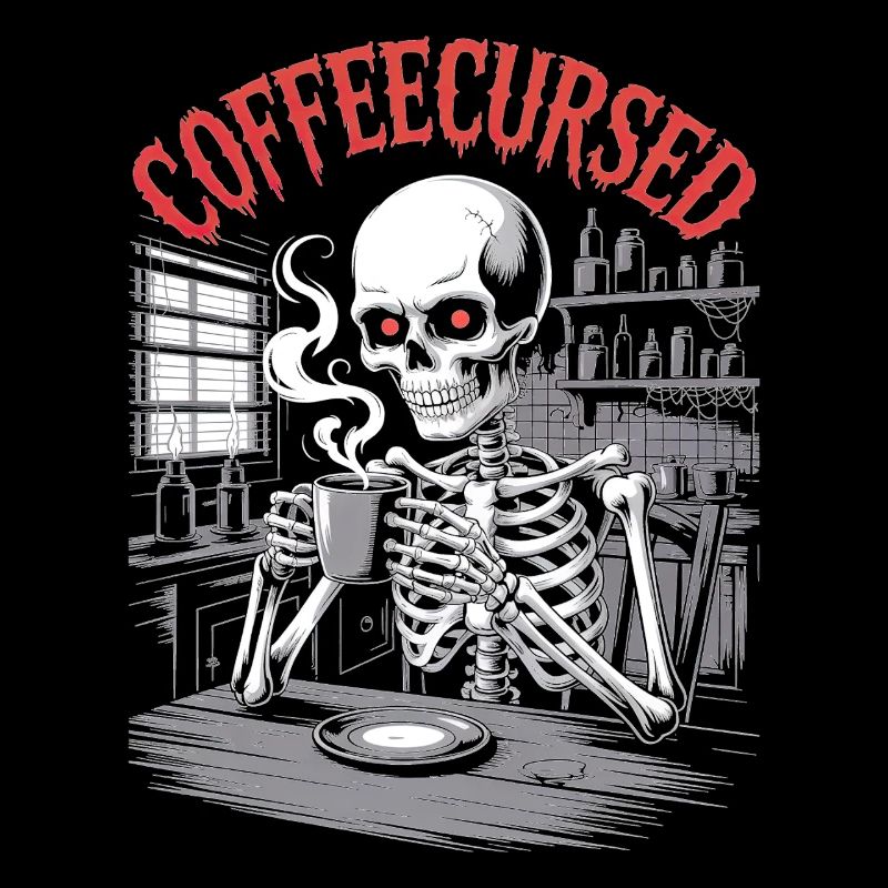 Café Maudit Squelette Infusion Spooky Halloween