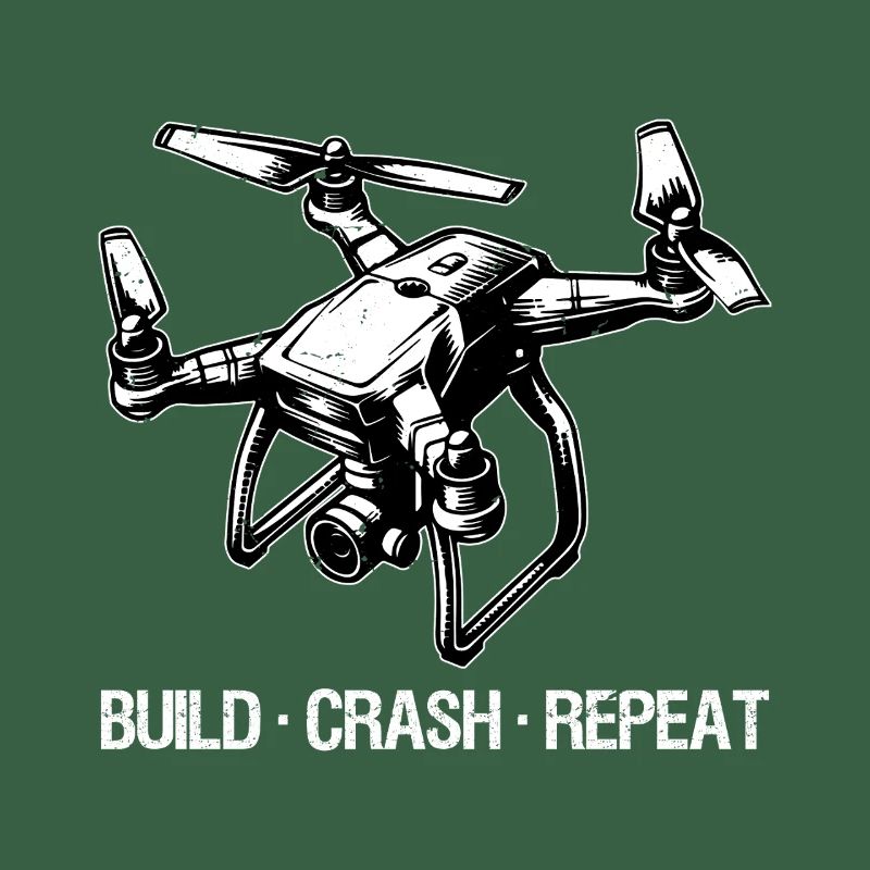 Drone Build Crash Repeat Gift
