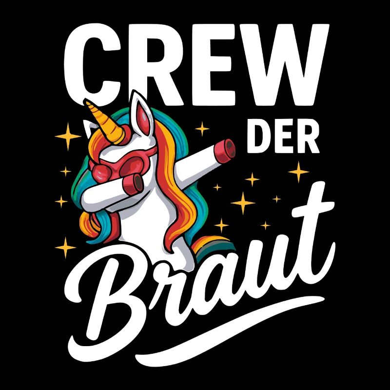 Crew der Braut Einhorn Shirt Junggesellenabschied
