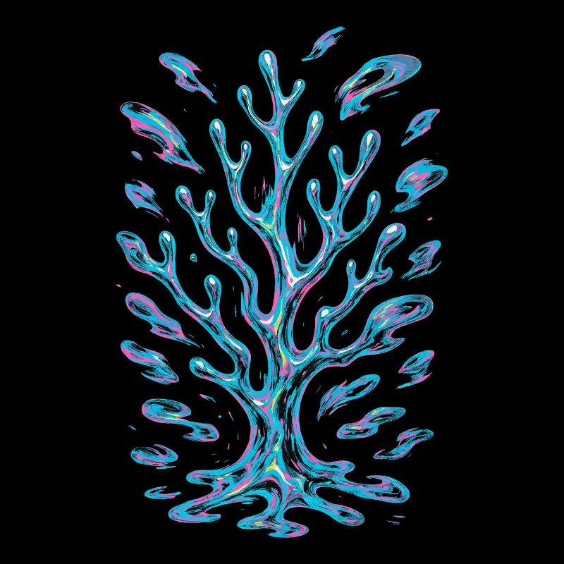AI Abstract Coral