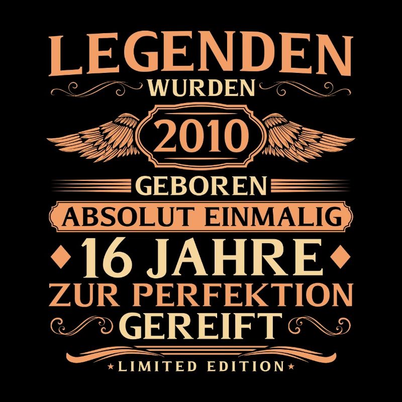 16. Geburtstag Absolut Einmalig - Jahrgang 2010