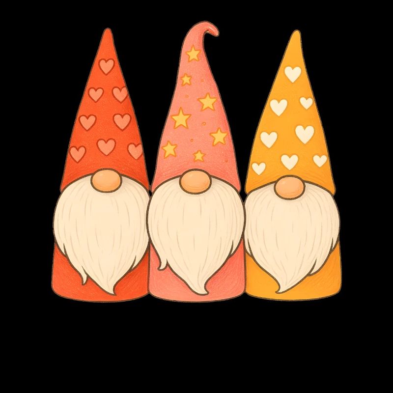 Gnomes Cœurs Étoiles Vacances de Noël Fun