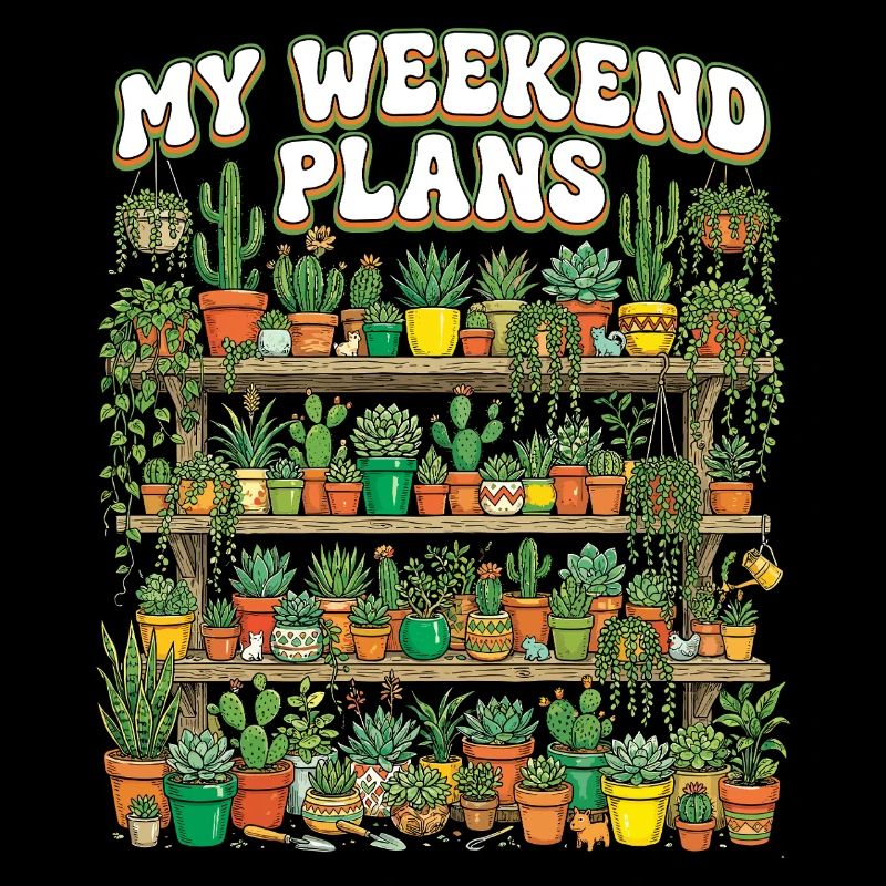 Funny Plant Succulent Cactus Weekend
