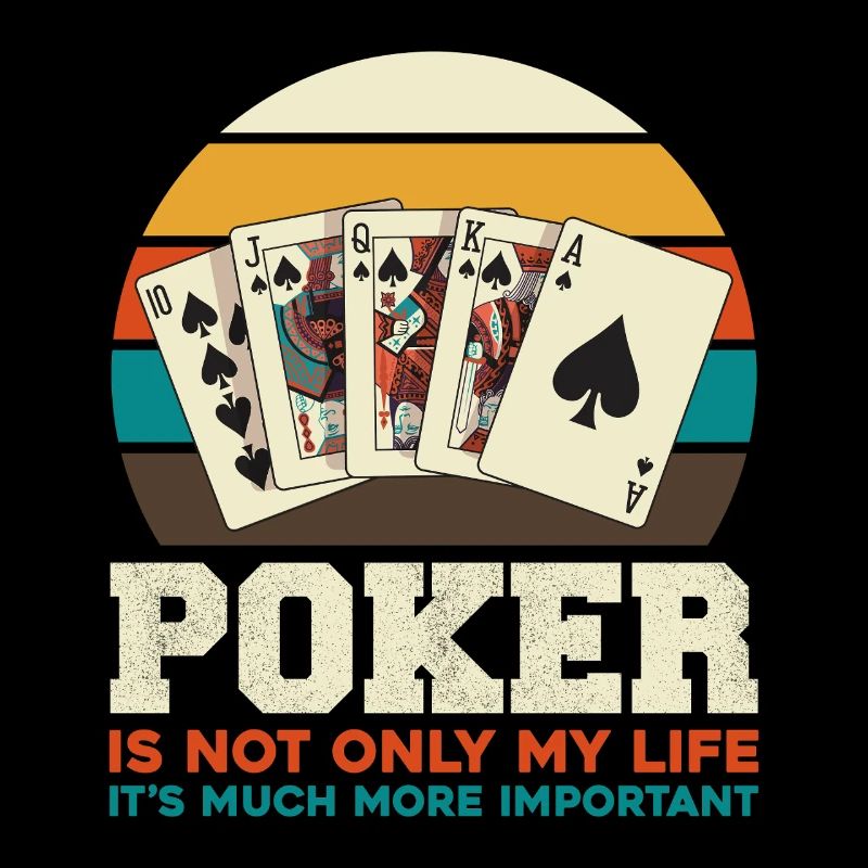 Motif de coucher de soleil du mode de vie au poker