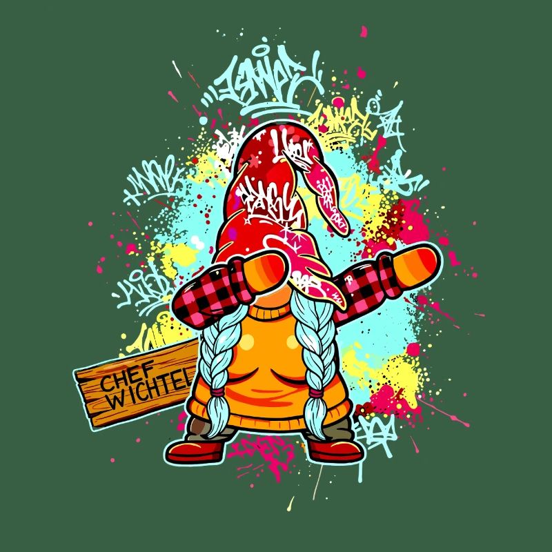 CHEF WICHTEL Dab Graffiti Weiblich Xmas Spruch