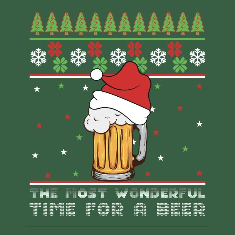 Bière de Noël Pull Moche Noël Alcool Apéro Moche