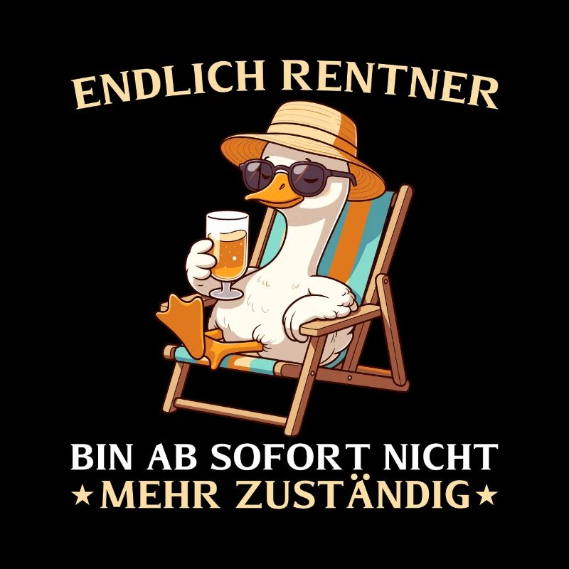 Rentner Gans - Nicht mehr zuständig Abschied Rente
