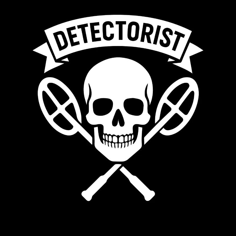Detectorist Skull Metal Detector Treasure Hunter