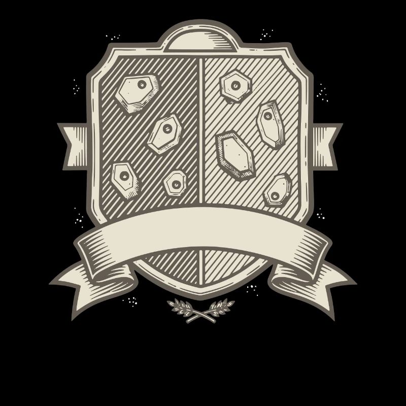Felskletter-Wappen-Abzeichen-Design-Schild