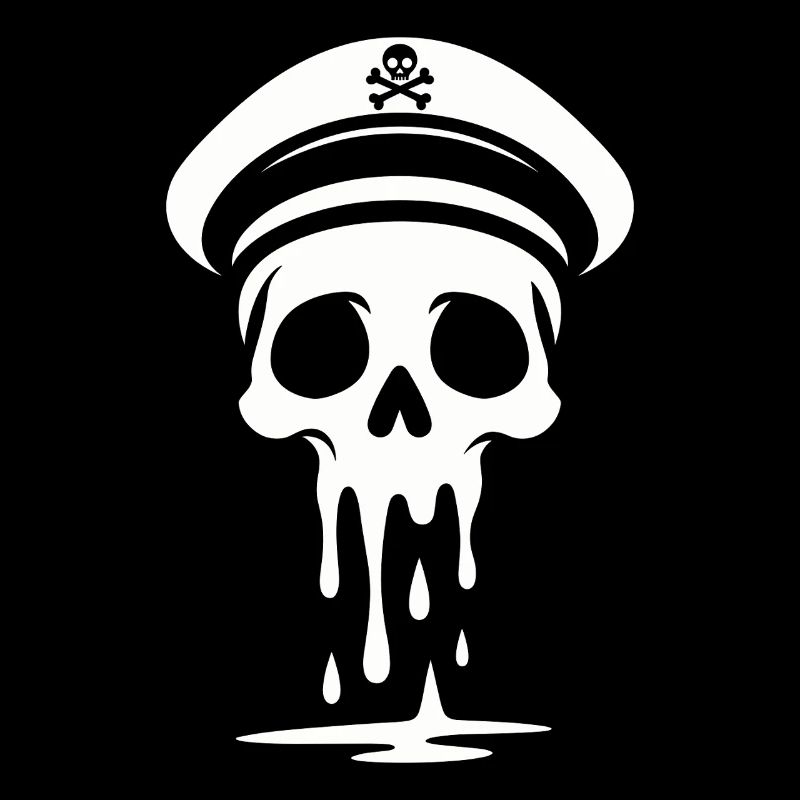 Melting Captain Skull Skull Captain Hat