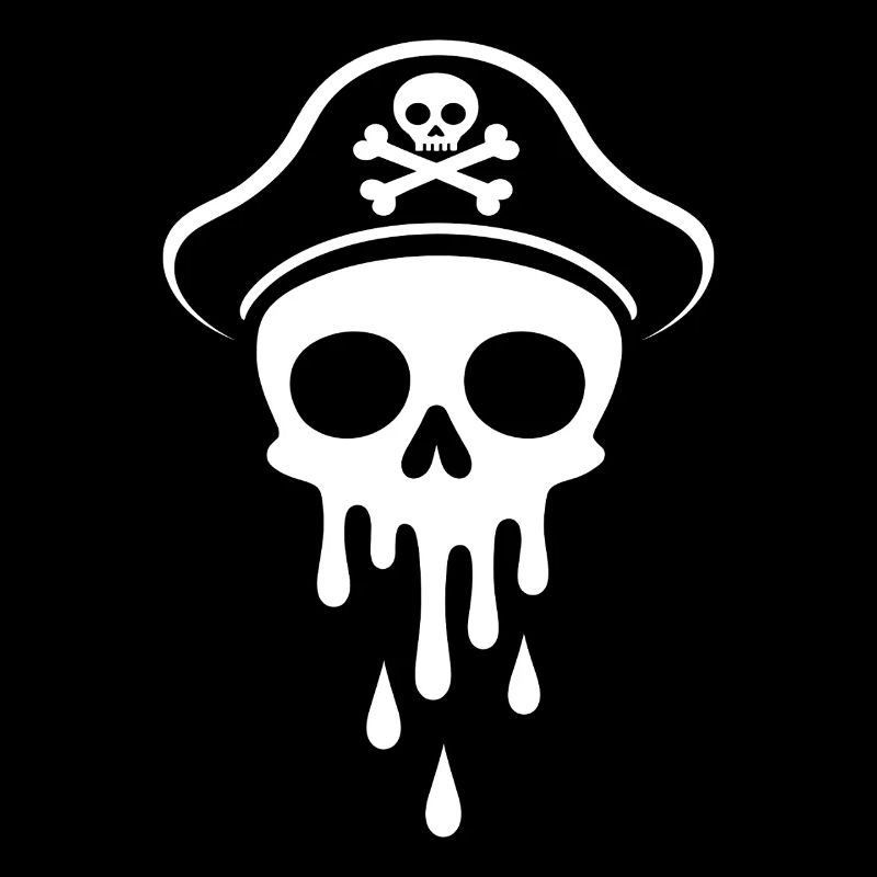 Melting Captain Skull Skull Captain Hat