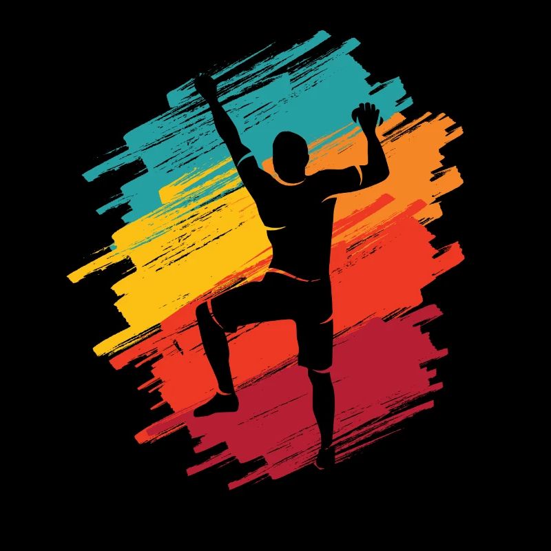 Climbing Mountains Retro Climber Bouldering