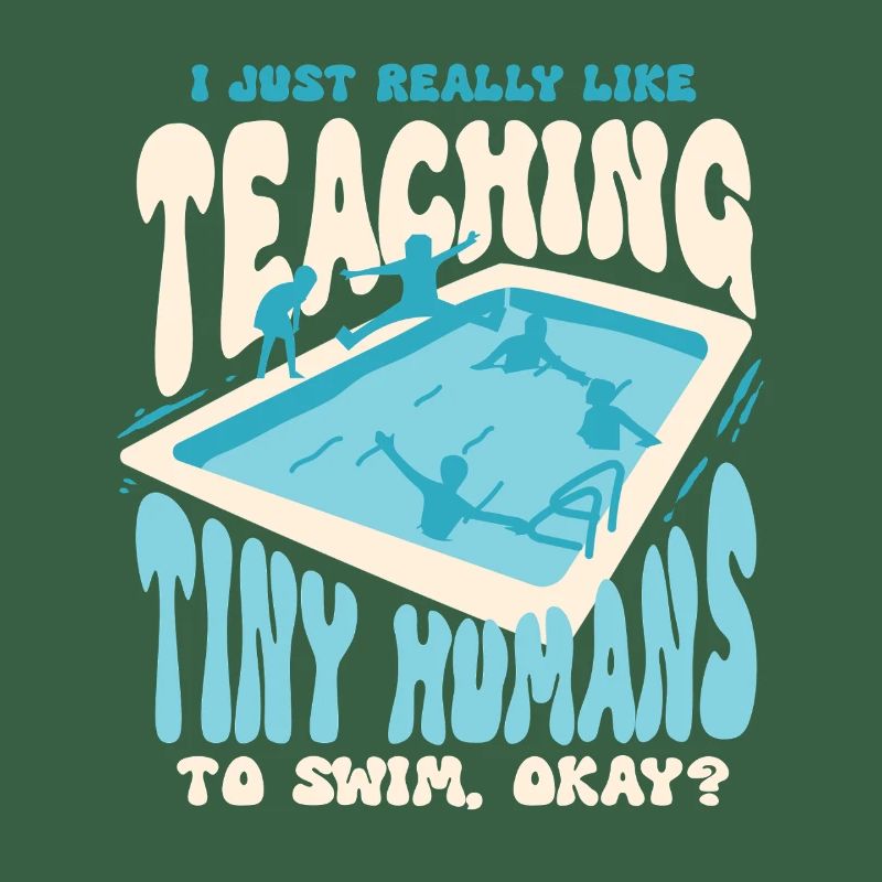 Moniteur de natation enseignant à de petits humains à nager