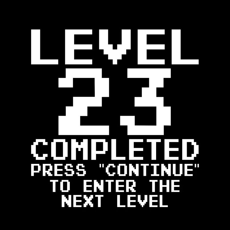 Level 23 Abgeschlossen Pixelabzeichen