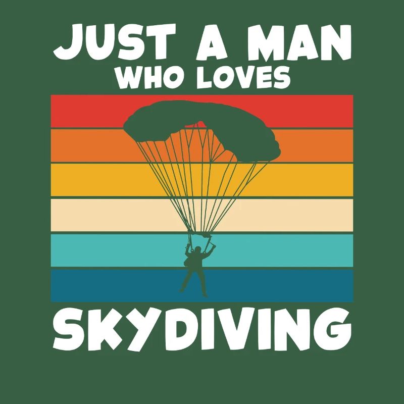 Skydiving Retro Rainbow
