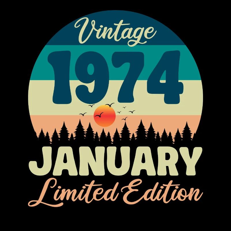 Geburtstag Januar 1974 Geschenk Vintage Limited