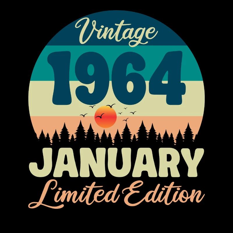 Geburtstag Januar 1964 Geschenk Vintage Limited