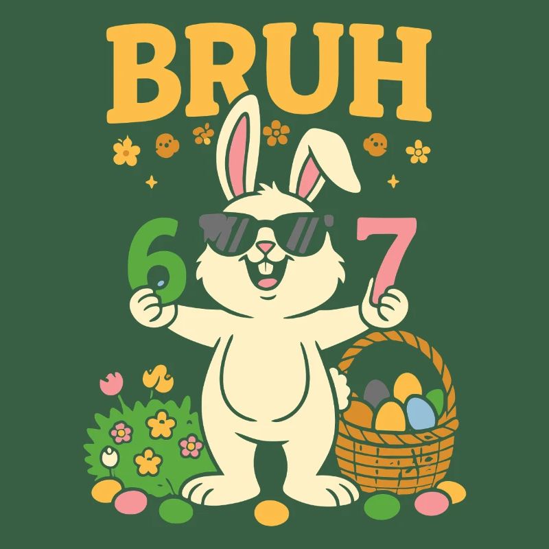 Bruh Cool Easter Bunny 67