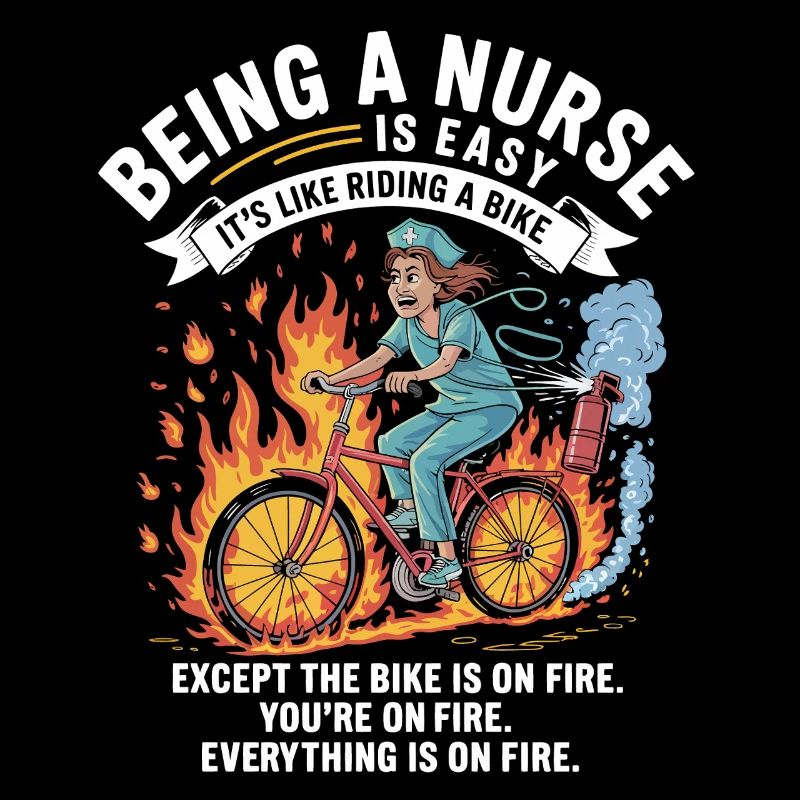 Firing nursing heroine on bicycle
