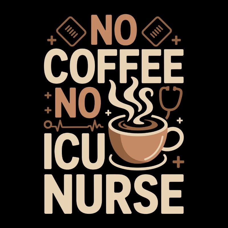 Infirmière en soins intensifs sans café sans soins aigus Amoureuse du café