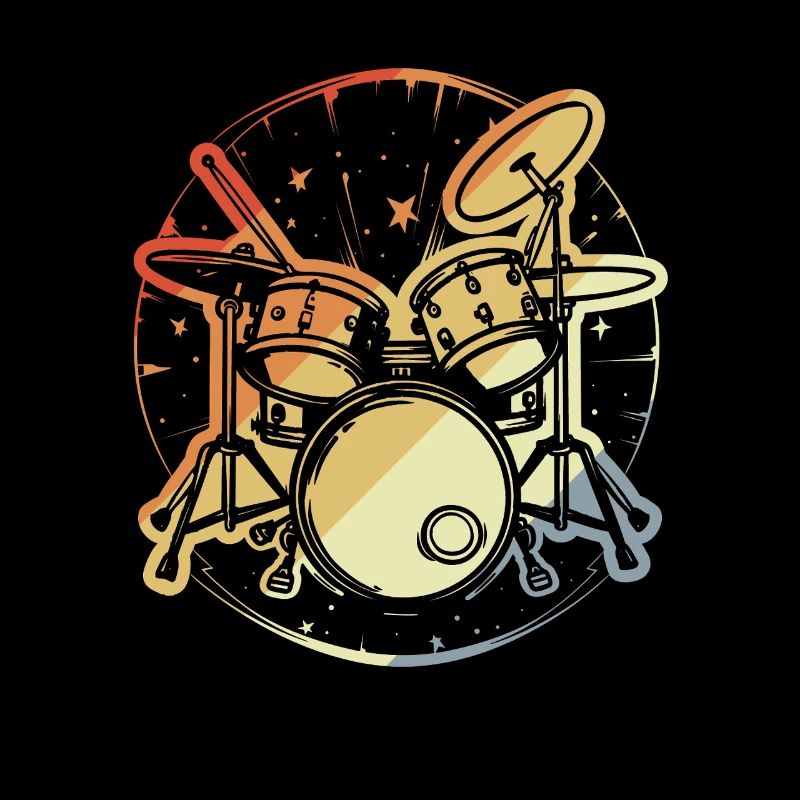 Drumset Vintage Look