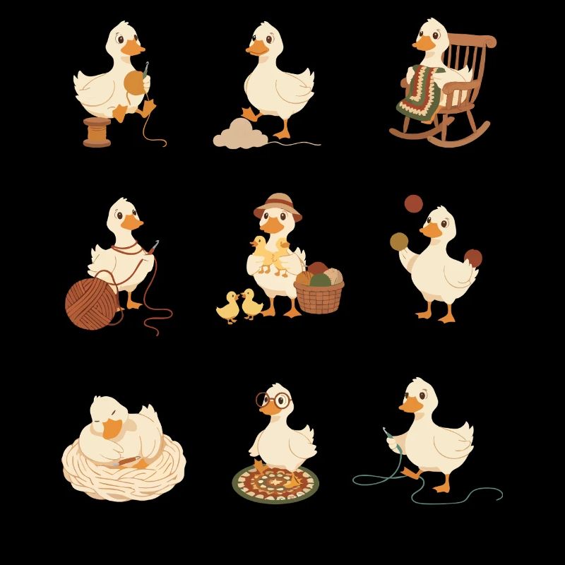 Funny Crochet Ducks Crochet Lover Yarn Lovers