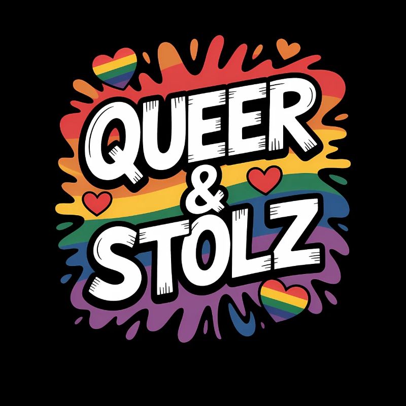 Queer and Proud Rainbow LGBTQ Pride