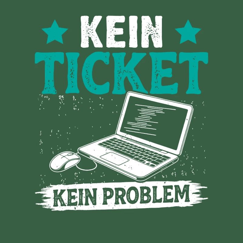 Nerd Computer KEIN TICKET KEIN PROBLEM LUSTIG