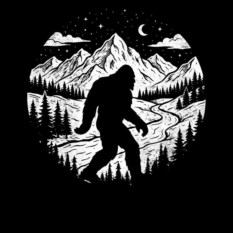 Bigfoot Forest Night Sasquatch