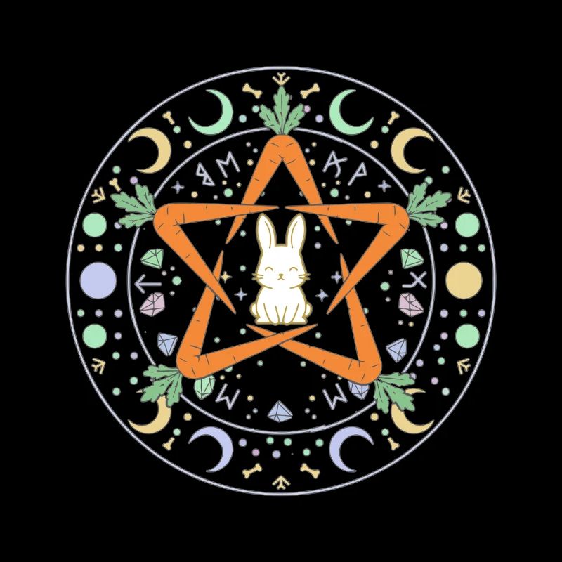 Pentagramme Carrot Bunny Occult Easter