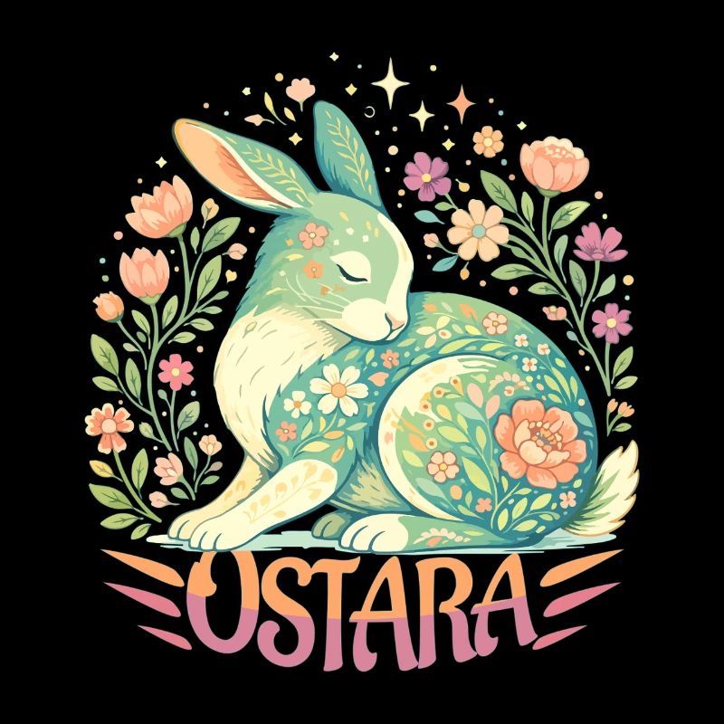 Bénédictions d’Ostara Joyeuses Pâques Lapin Ostara