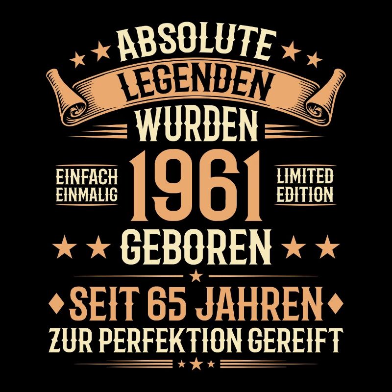 65e anniversaire 1961 Legend Vintage Gift
