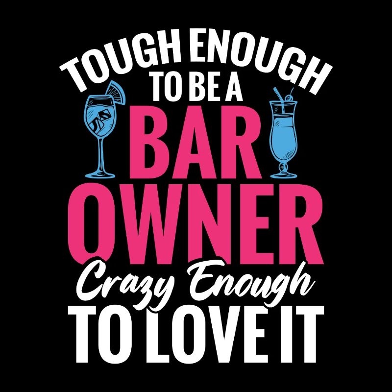 Propriétaire de bar Barmaid Verre à cocktail Serveuse